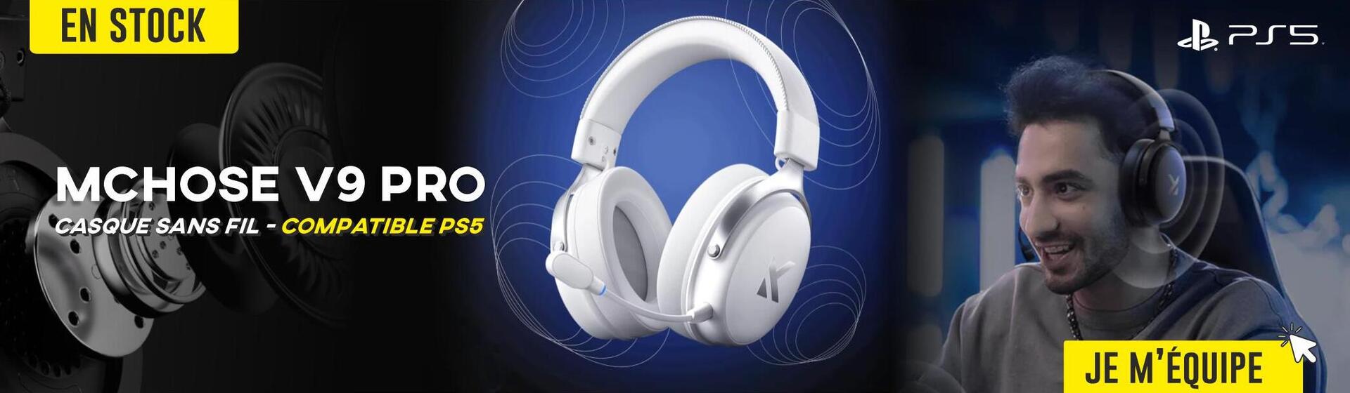 casque sans fil mchose v9 pro pour pc et ps5 