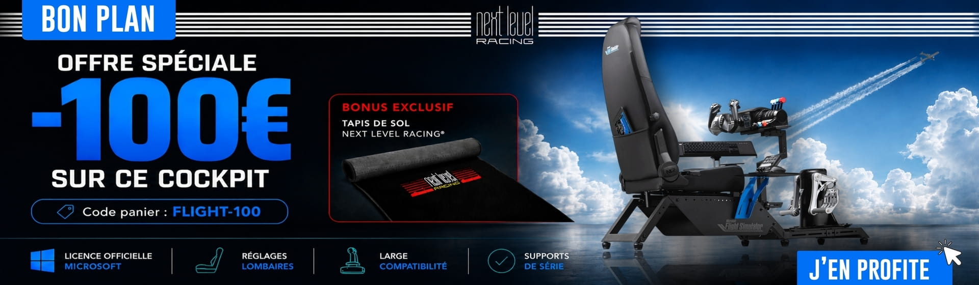 -100€ sur le cockpit de vol Flight Simulator Microsoft 