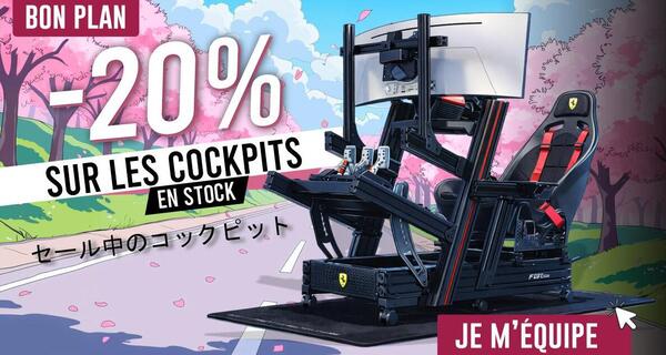 cockpits de vol et cockpits de course en promo