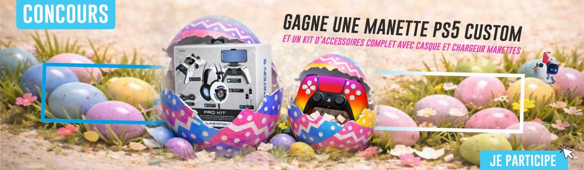 une manette ps5 custom a gagner sur le site