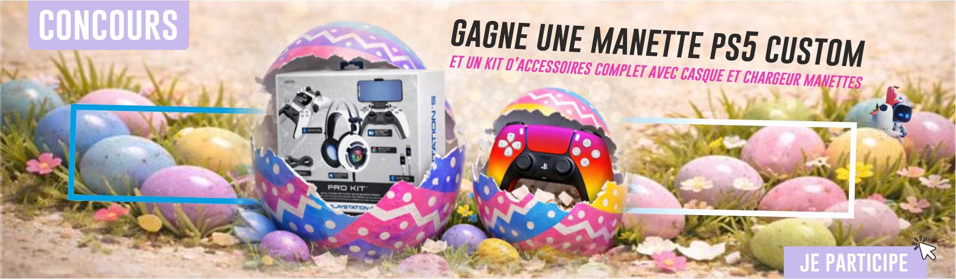 une manette ps5 custom a gagner sur le site