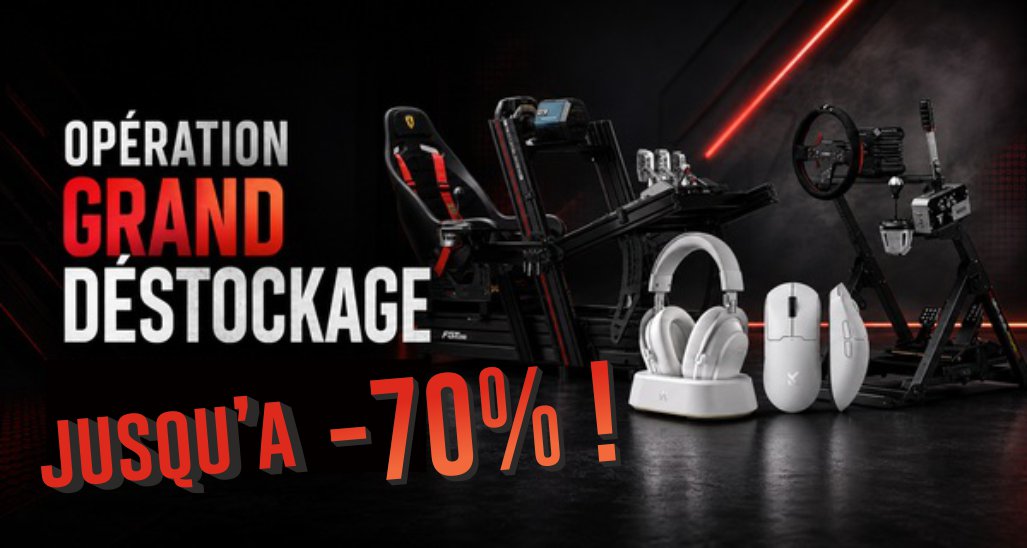 Découvrez les promos gaming et simracing du grand déstockage
