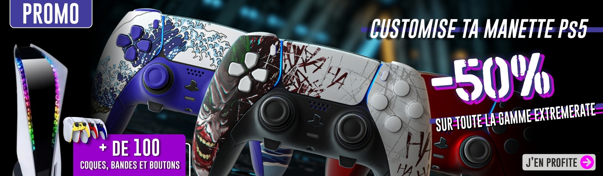Promotion sur les accessoires manette PS5 personnalis&eacute;e