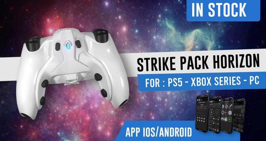 Strike Pack Horizon PS5 controller accessory with paddles and FPS mods competitive gaming