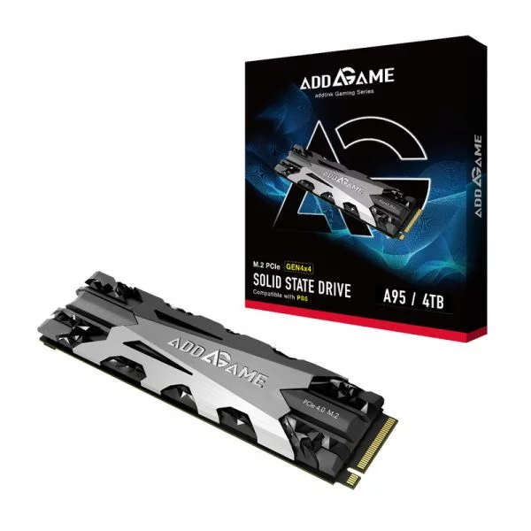 Disque SSD compatible PS5 - ADDGAME A92 4To, 4900 Mo/s, avec heatsink