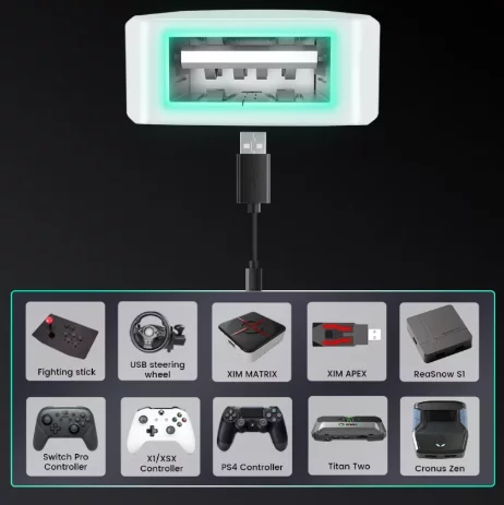 Acheter Adaptateur clavier-souris, pas de bruit, pas de délai,  convertisseur clavier-souris ?Compatible pour PS4 PS5 Switch PS4 Pro Xbox  One Console de jeu