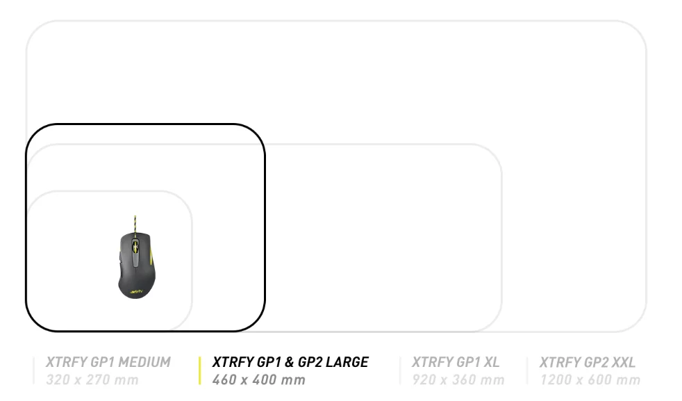 Sotel  CHERRY XTRFY XG-GP1-XL tapis de souris Tapis de souris de jeu Gris