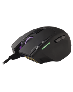 Souris gaming Sabre RGB vue sur l'avant de cÃ´tÃ© 
