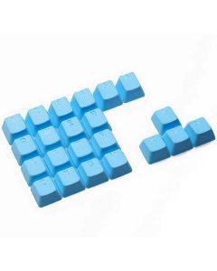 Keycaps Tai-Hao Double Shot 22 touches avec grip gomme neon bleu