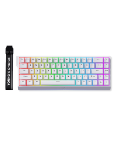 MCHOSE Ace 68 Hall Effect Magnetic Switch Gaming Keyboard, White, QWERTY