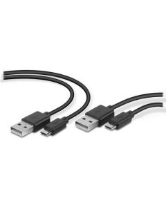 STREAM Play & Charge USB Cable Set - Pour PS4, Noir
