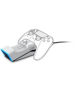 Station de charge TWINDOCK double pour Manette PS5 blanche Speedlink