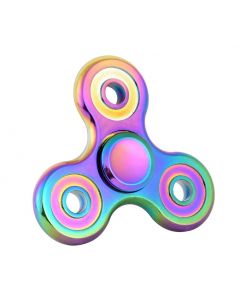 Hand Spinner Trio Rond MÃ©tal pÃ©trole
