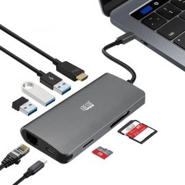AUH-4030, 8 in 1 USB-C Multiport Docking Station