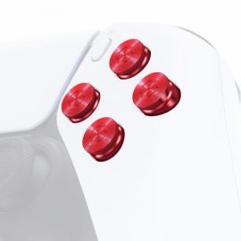 ExtremeRate - Set 4 Boutons Manette PS5 - Rouge Chromé