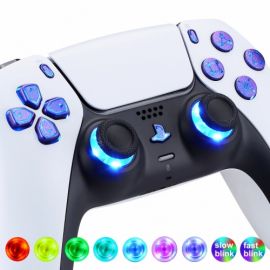 ExtremeRate - Set de boutons Manette PS5 - Bleu Transparent