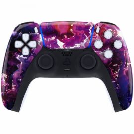 ExtremeRate - Coque avant Manette PS5 brillante + pad - Lave Violette