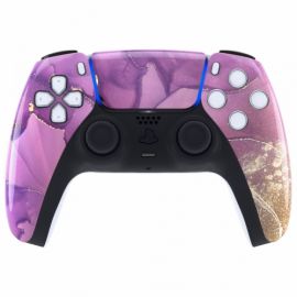 ExtremeRate - Coque avant Manette PS5 brillante + pad - Marbre Violet