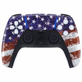 ExtremeRate - Coque avant Manette PS5 brillante + pad - US Flag