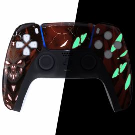 ExtremeRate - Coque avant Manette PS5 brillante + pad - Démon