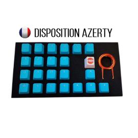 Keycaps TaiHao Double Shot - 22 touches avec grip gomme neon bleu - Reconditionné