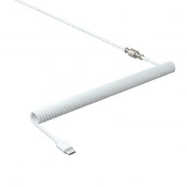 Cable Xtrfy Blanc, USB-C vers USB-A avec connecteurs, Coiled, tressé