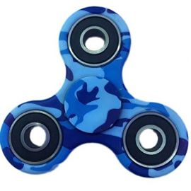 Hand Spinner Plastique Camo Bleu