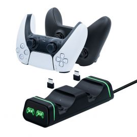 Dobe Dual Chargeur - Chargeur double pour PS5, Switch Pro, Xbox Series
