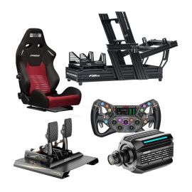 Configuration simracing haut de gamme F GT Elite 160 MOZA Direct Drive volant pédalier