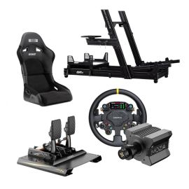 Configuration simracing premium GTElite MOZA Direct Drive volant pédalier