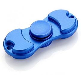 Hand Spinner Duo MÃ©tal Bleu