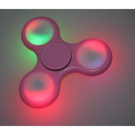 Hand Spinner Plastique LED Rose
