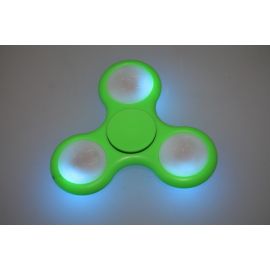 Hand Spinner Plastique LED Vert