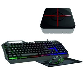 Ensemble clavier et souris avec étui de protection compatible avec