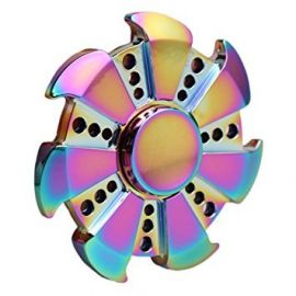 Hand Spinner MÃ©tal PÃ©trole vue de face