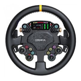 Volant simracing MOZA CS Pro vue de face avec écran