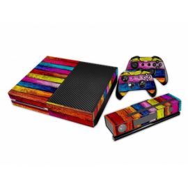 Skin pour Console Xbox One - Rainbow Wood