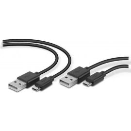 STREAM Play & Charge USB Cable Set - Pour PS4, Noir