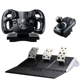 Monza Racing Wheel  - Volant de jeu avec triple pédalier et levier de vitesse