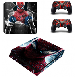 Skin Console et Manettes PS4 SLIM - L'araignée