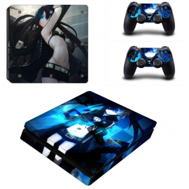 Skin Console et Manettes PS4 SLIM - Black Rock Shooter