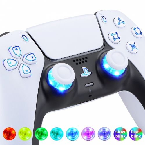 kit Boutons pour manette ps5 noir/bleu nacré dualsense | custom64