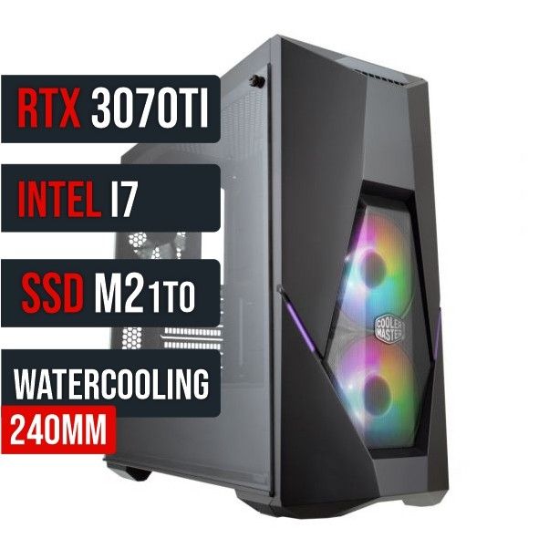 PC Gamer Tour Noir Cooler Master - Intel I5-11400F, GTX 1060, 32Go RAM, Win11