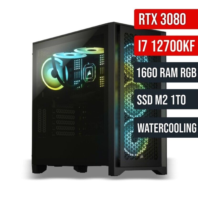 PC Gamer - Processeur Intel i7-12700KF, Nvidia RTX 3080, 16Go RAM DDR5