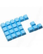 Keycaps Tai-Hao Double Shot 22 touches avec grip gomme neon bleu