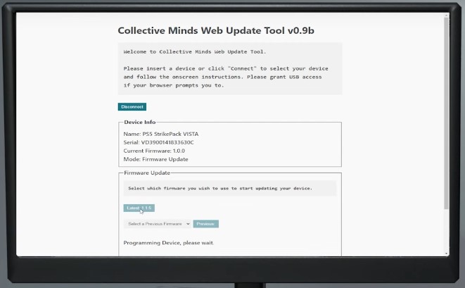 Page de mise à jour Strike Pack - firmware.modcentral.ca