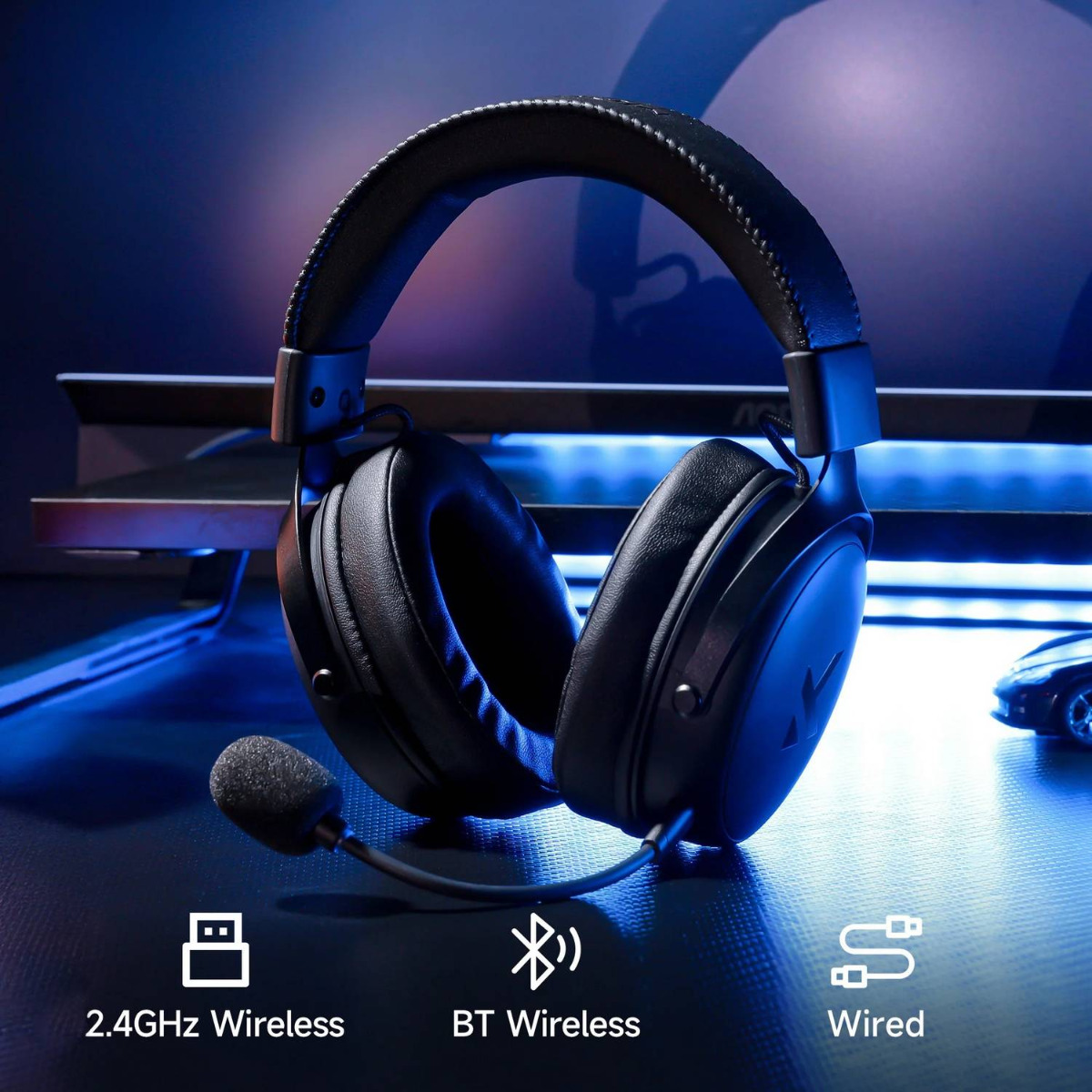 Casque gaming sans fil MCHOSE V9 Pro Wireless