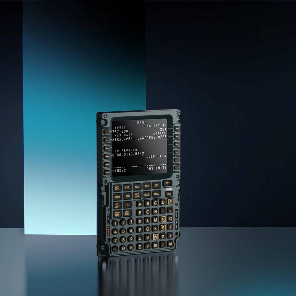 Panneau MOZA MB7F avec écran IPS 5,1 pouces et clavier Boeing flight sim