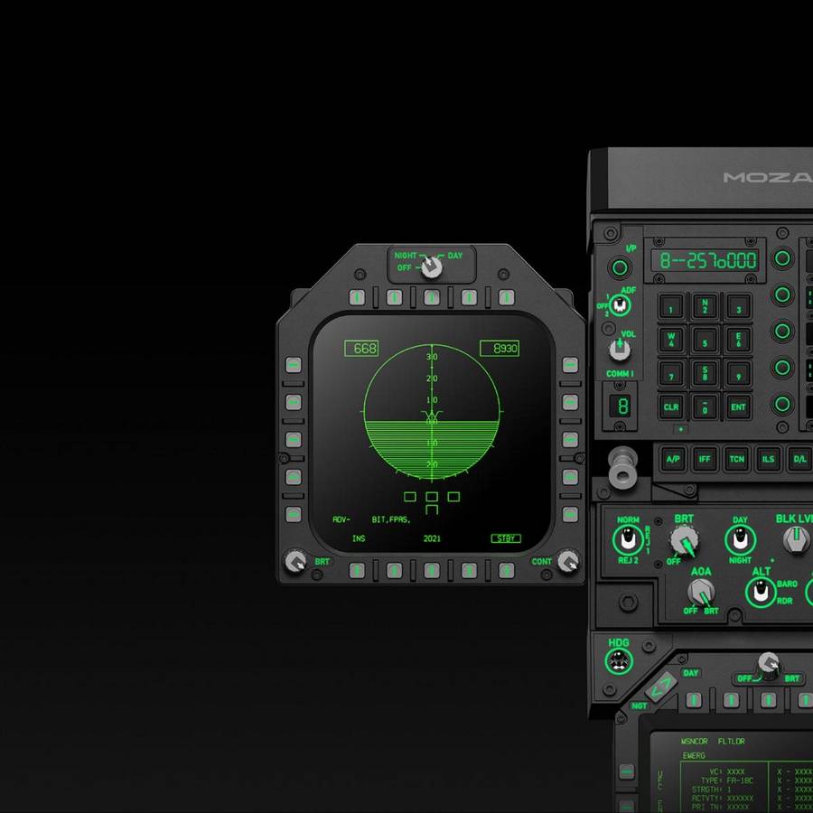 MOZA AMPCD Display Panel pour simulateur de vol F/A-18