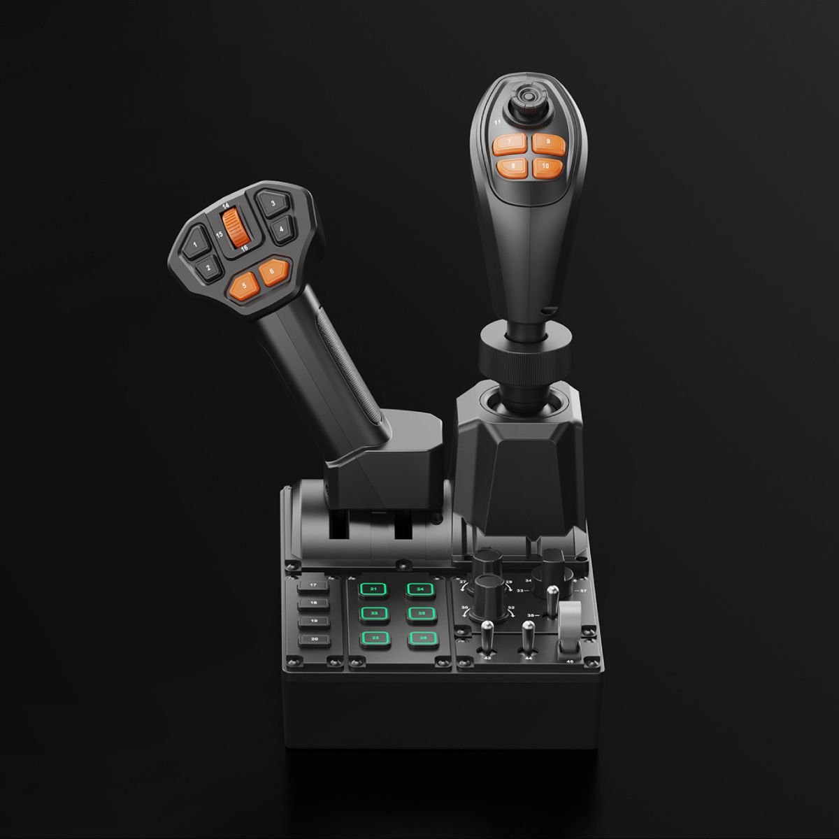 Contrôleur agricole MOZA FCS avec joystick Hall, levier et panneau programmable